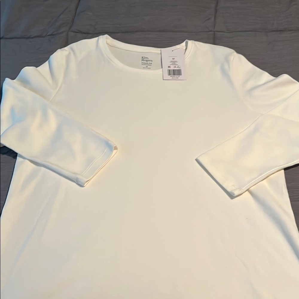 Kim Rogers Soft Cotton Ivory Top